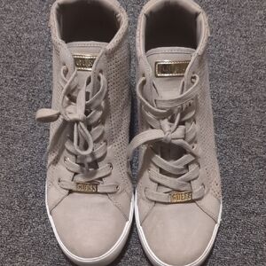 GUESS Women's Beige High-Top Sneakers
